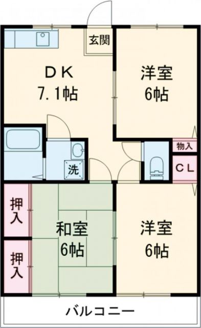 【カネタカマンションの間取り】