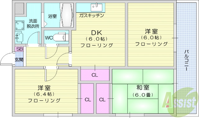 コンフォール１番館の間取り