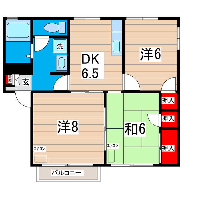 クレールハイツの間取り