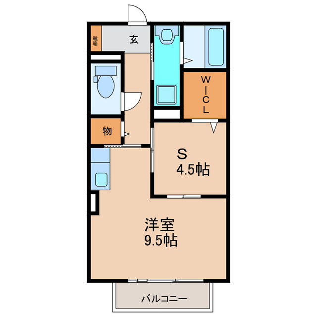 【尾張旭市東印場町のアパートの間取り】