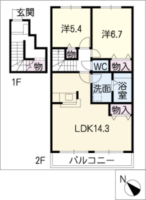 ピーヌスIIの間取り