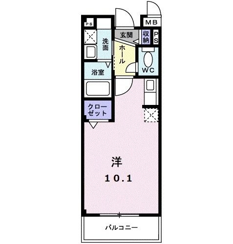 富岡市内匠のマンションの間取り