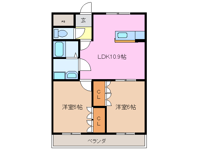 フラワーヒルズ天白Ａの間取り