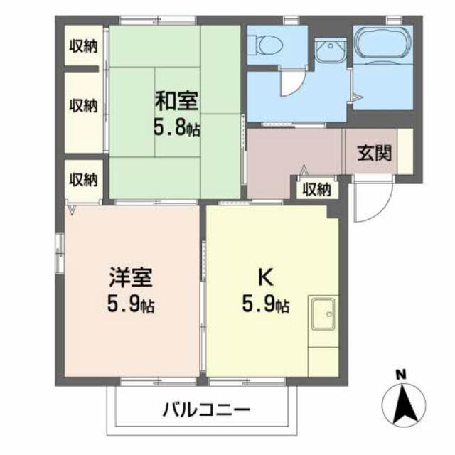 グリーンフィールド成出　Ｅの間取り