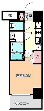 ファステート大阪上本町ソーレの間取り