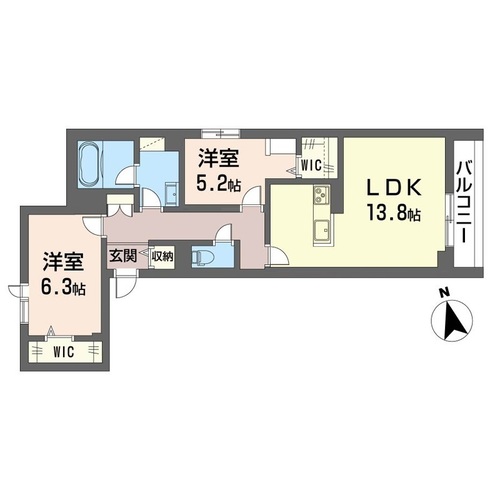 シャーメゾンアリビオの間取り