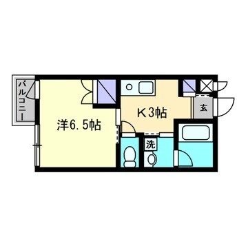 松山市喜与町のマンションの間取り