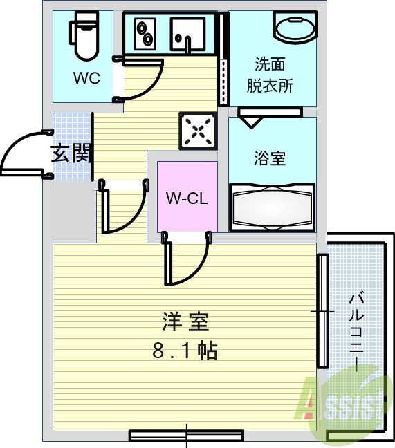 フジパレス末広町1番館の間取り