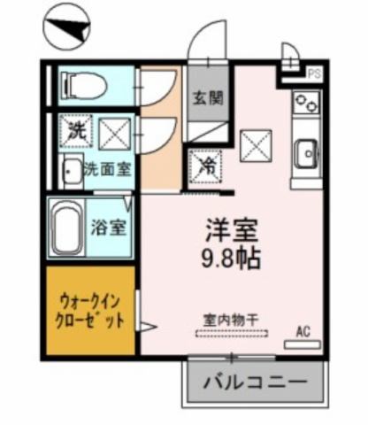 姫路市大津区勘兵衛町のアパートの間取り