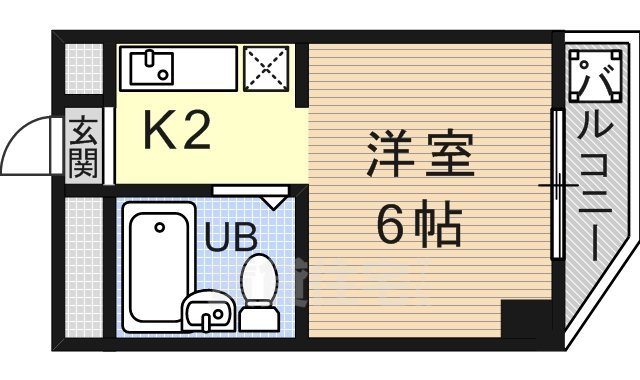 大津市本堅田のマンションの間取り