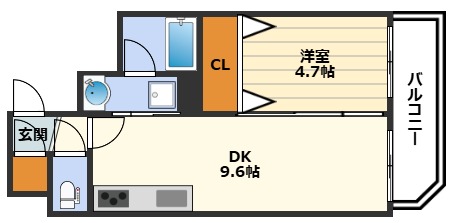 クレグラン北梅田の間取り