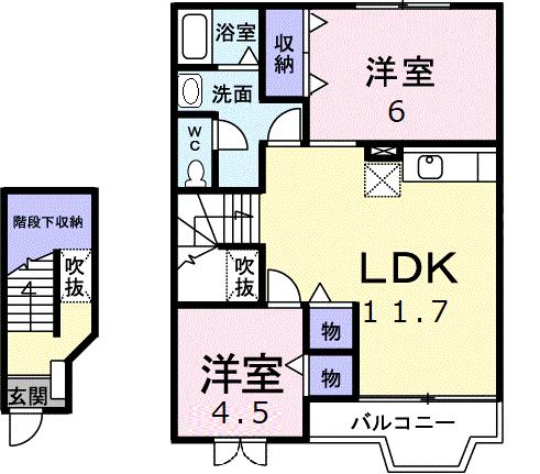 エクレール　Ａの間取り