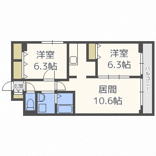 ハイパール桑園の間取り