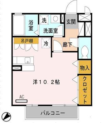 和泉市肥子町のアパートの間取り