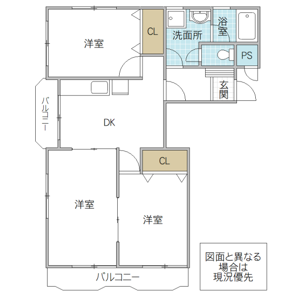 グランドールオーヤマ B棟の間取り