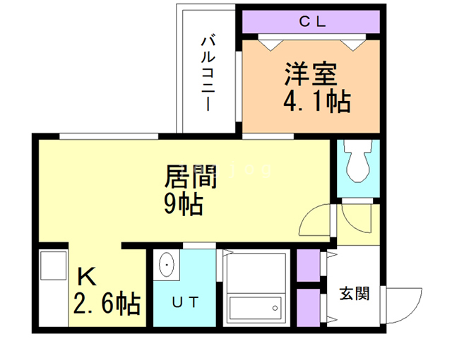 札幌市中央区南二十一条西のマンションの間取り