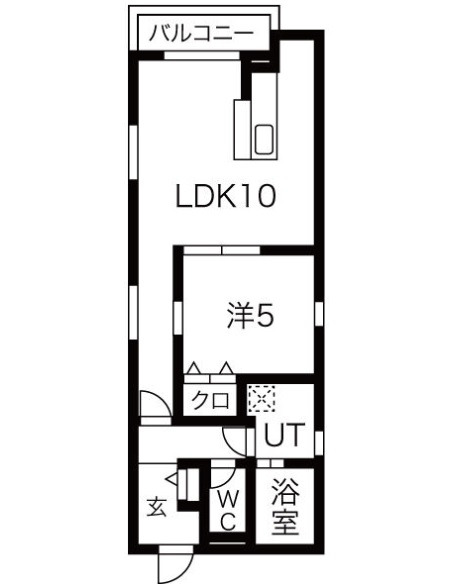 名古屋市昭和区小坂町のアパートの間取り