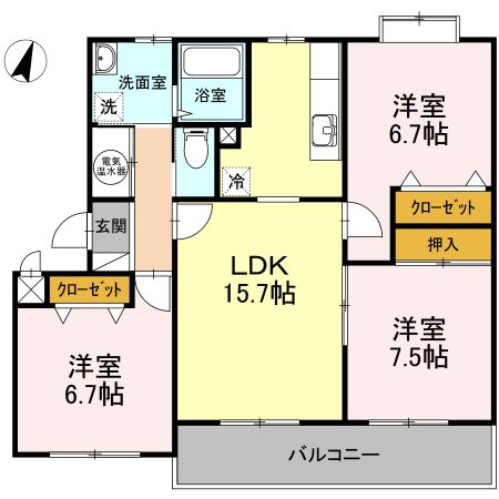 ルグラン虹ケ丘の間取り