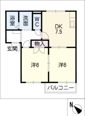 エステート今川Ａ棟の間取り