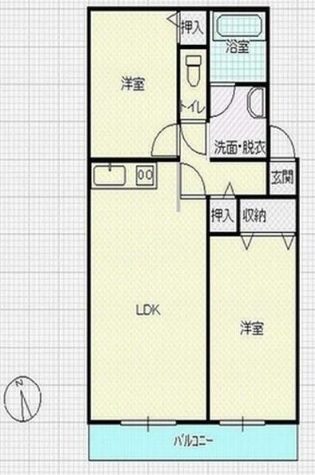 ファミーユ宮前Bの間取り