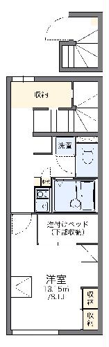 レオパレスカーサ　ハルモニアの間取り