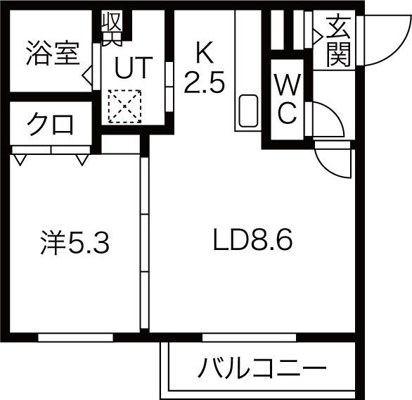 ｌａｕｌｅ’ａ八軒（ラウレア八軒）の間取り