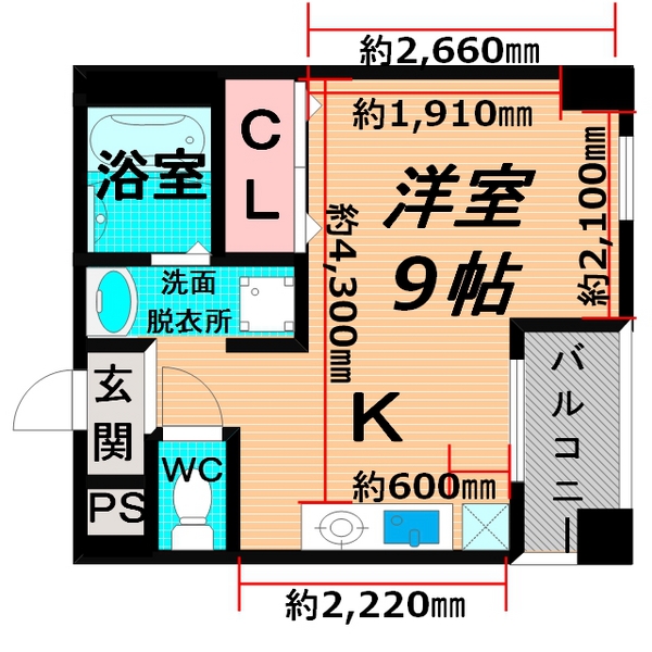 大阪市旭区高殿のマンションの間取り