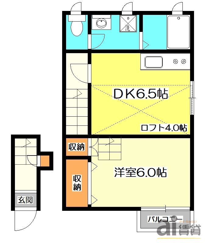 国分寺市東元町のアパートの間取り