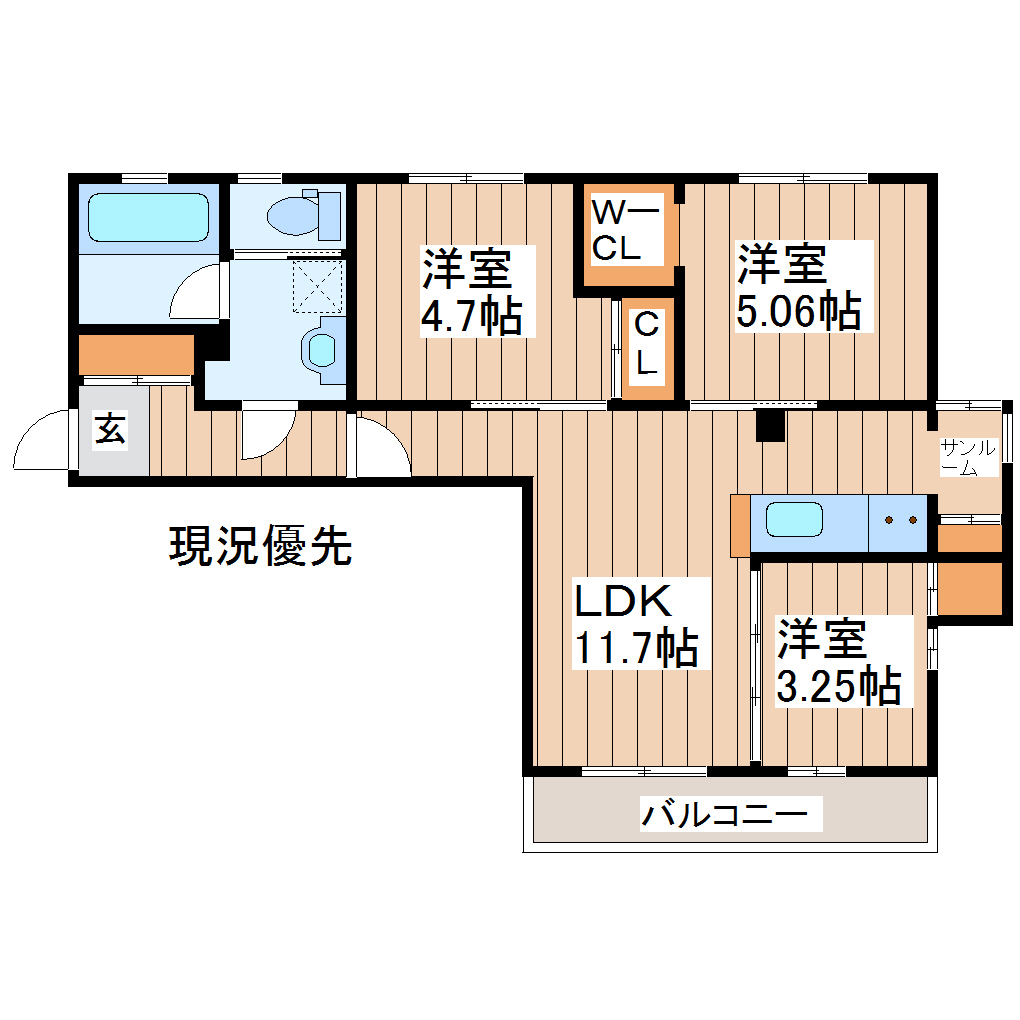 アークヴィレッジ名取駅前の間取り