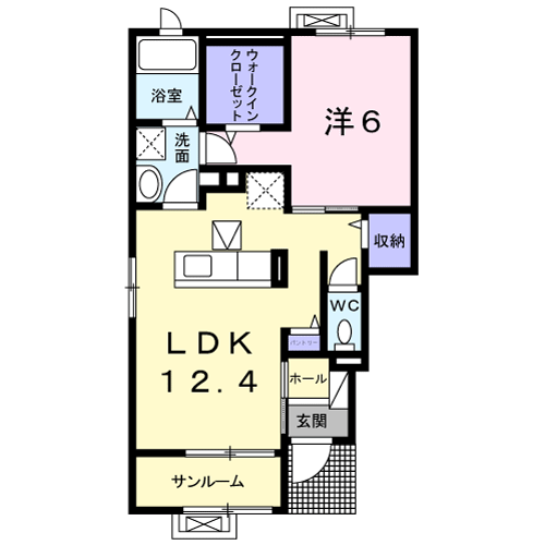 シンシアIIII棟の間取り