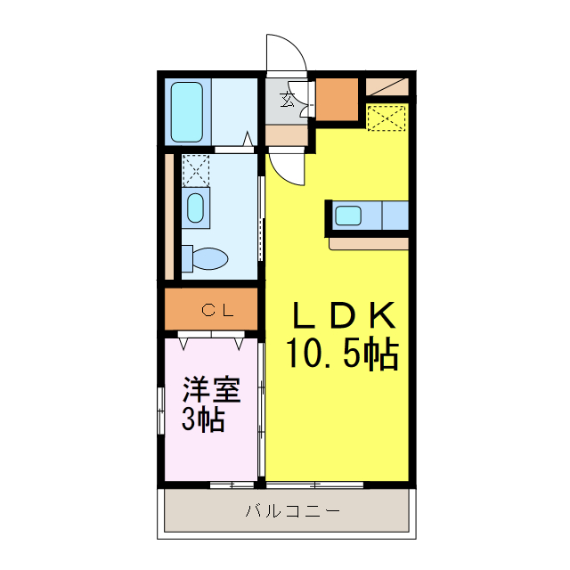 古河市東のアパートの間取り