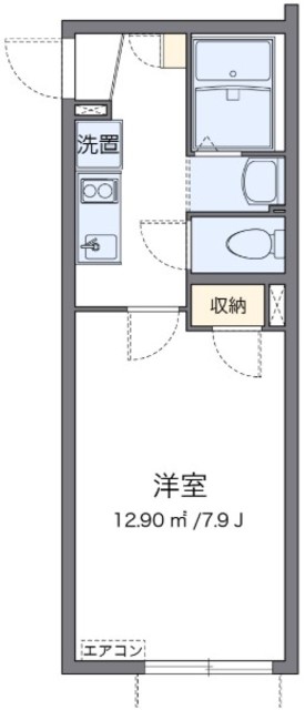 川崎市高津区久地のアパートの間取り