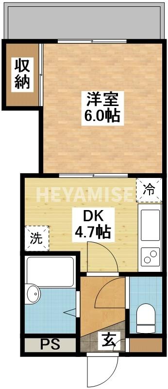 長崎市若竹町のマンションの間取り