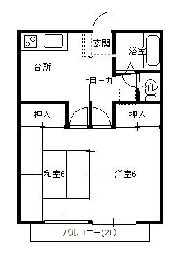 藤倉ハイツAの間取り