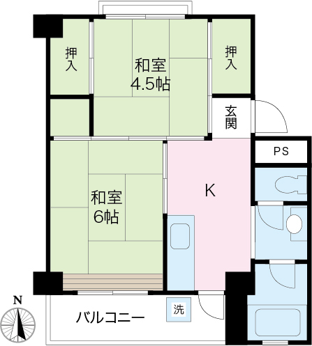 サニーガーデン明野2号棟_間取り_0
