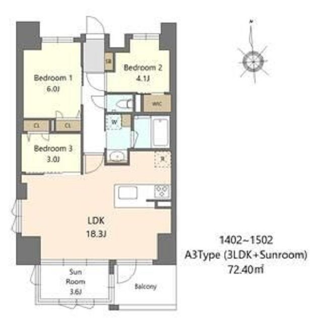 S-RESIDENCE谷町六丁目aloの間取り写真