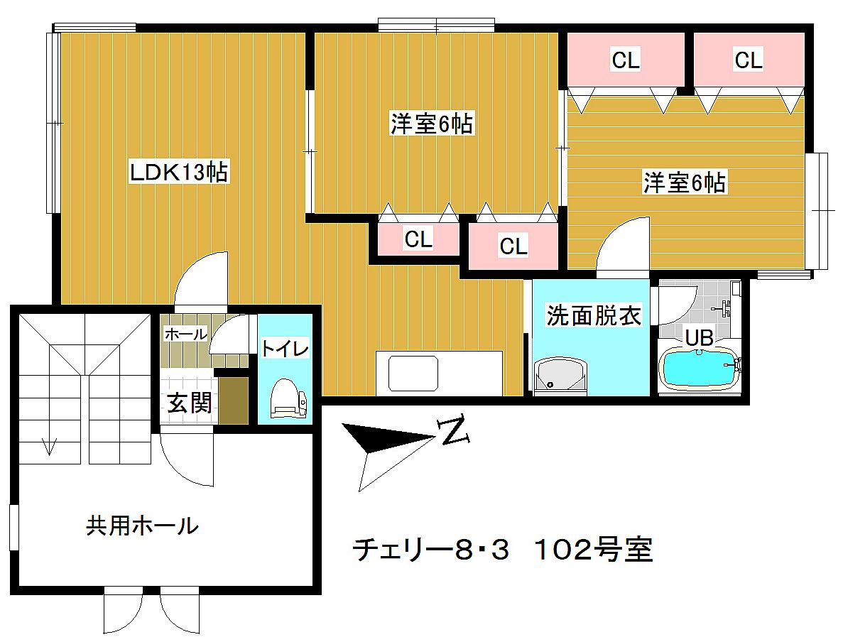 チェリー８・３の間取り