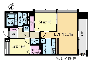 【仙台市青葉区北目町のマンションの間取り】