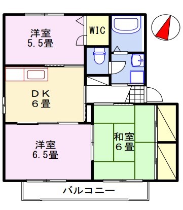 姫路市新在家本町のアパートの間取り