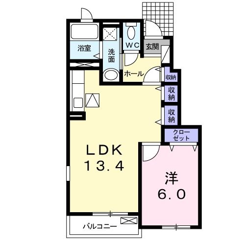 【伊勢市上地町のアパートの間取り】