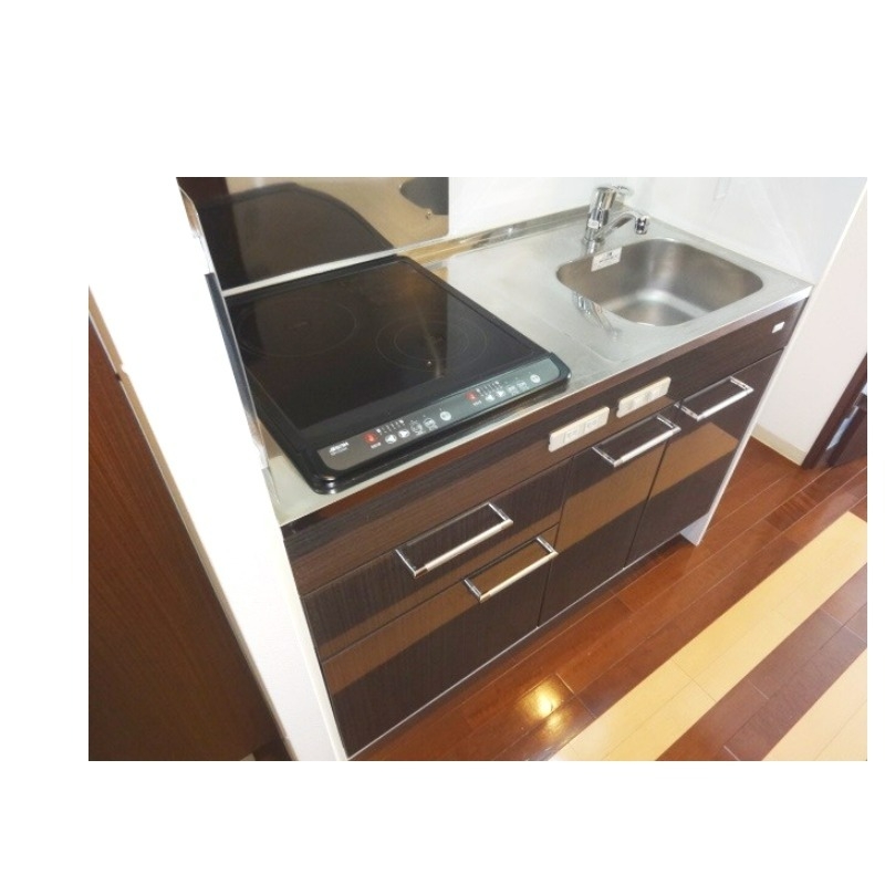 キッチン　２口コンロ付きのキッチンです☆