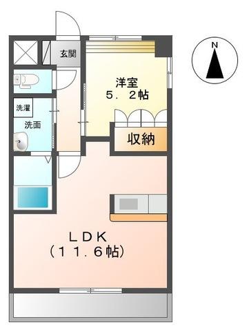 高松市松島町のアパートの間取り