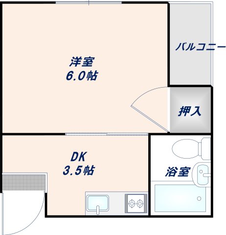 【コーポ今里の間取り】