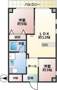 名古屋市熱田区西郊通のマンションの間取り