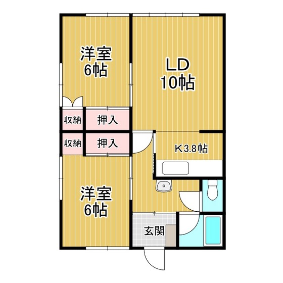 リベルテ幌別の間取り