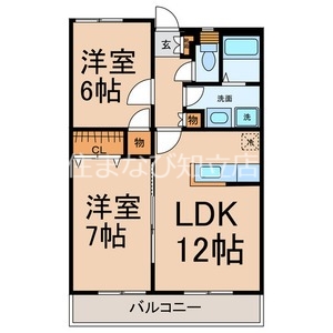 豊田市駒場町のマンションの間取り