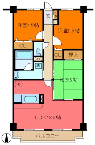 ピエール草加の間取り