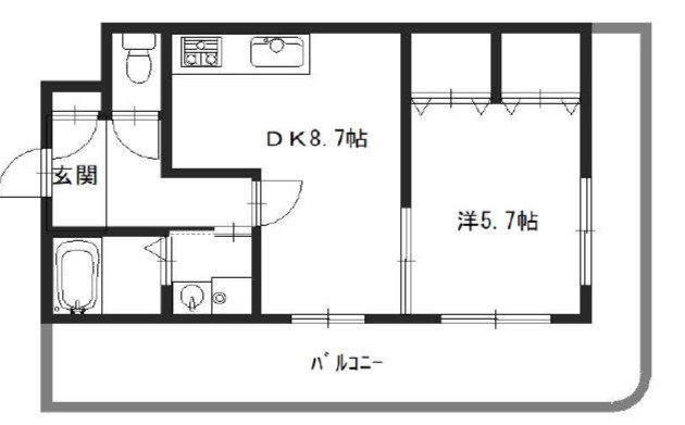 姫路市幸町のマンションの間取り