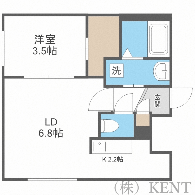 リベルタ桑園の間取り