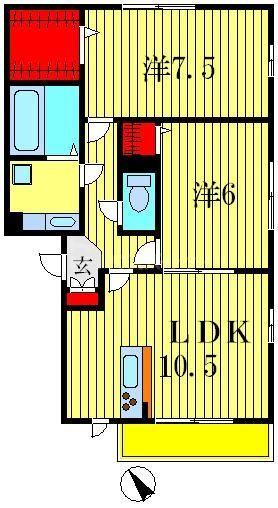 葛飾区宝町のアパートの間取り